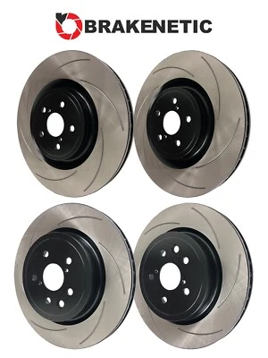 [FRONT + REAR] BRAKENETIC PREMIUM Slotted Brake Rotors 15-22 GSF GS F RCF RC F