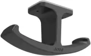 Headphone Stand Hanger Silicone Under Desk Dual Holder Mount Hook for Gaming Bla