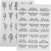 SEWACC Sashiko Embroidery Sheets DIY Water Soluble Patterns Embroidery Kit for Hand Crafting Tiny Patterns Creative Sheets