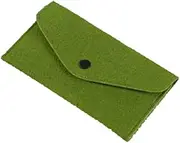 [WUSHAUALNS] Anti Theft Wallet for Women Women's Wallets Ladies Wallet, Made of Felt, Double Pockets, Large Capacity, Beautiful and Durable(Green)