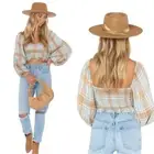SHOW ME YOUR MUMU Jenna Top ~ Georgetown Plaid Cropped NWT Size Medium 128.00