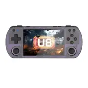 128G Retro Handheld Game Console With 15000+ Games, 4 inch IPS Screen, Open Source Linux System, Portable Game Console, Purple