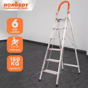 HORUSDY 6 Step Ladder Folding Aluminium Portable Multi Purpose Tool Non Slip