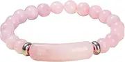 [AGDGV] Link Pheromone Bracelet for Women,8mm Healing Crystal Beads Stretch Bracelet,Pink Rose Quartz Crystal Pheromone Bracelet,Handmade Good Luck Energy Chakra Stone Beaded Bangle Jewelry Gifts for Women
