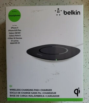 Belkin Qi Wireless Charging Pad With Charger Black for iPhone, Samsung, *SEALED*