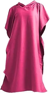 Surf Poncho Beach Hooded Wetsuit Changing Towel Microfiber Light Weight Bath Robe for Sailing Swimming Camping Pool Men