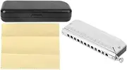 48 Tone Stainless Steel Chromatic Harmonica C Key 12 Hole Professional Mouth Organ for Music Lovers and Performers