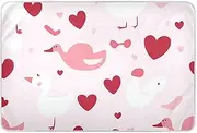 Duck White Red Peach Valentine's Day Extra Large Resuable Bed Underpads Waterproof Washable Underpads Wetting Cover Changing Toddler Bedding Products for Kids Adults Pets , 52" L x 34" W