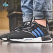 Adidas NMD R1 Athletic Running Shoes GS Youth Gray Blue White D96688