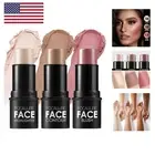 3 Pcs Cream Contour Sticks,Shades with Highlighter & Bronzer & Blush,Non-grea...