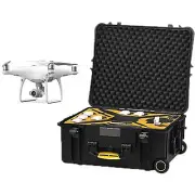 HPRC 2700W Wheeled Hard Case Foam Waterproof Bag for DJI Phantom 4 / RTK Black