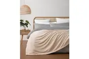 Serene Hudson Fleece and Sherpa Reverse Blanket Cream