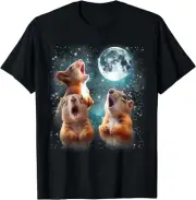 3 Squirrel Moon Howling Squirrel Head Funny Gift Unisex T-Shirt