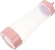 Alipis 2pcs Condiment Squeeze Bottles Ketchup and Sauce Dispenser Travel Friendly Plastic Containers for Bbq Sauce Honey Syrup and Dressing Pink Color