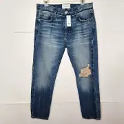 NWT Current Elliott Selvedge Taper Morrison Size 27 FITS 32×27.5 Relaxed Jeans