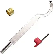 Swan Hollower 10 Inches Wood Turning Tool Carbide Tipped Lathe Chisel Tool Bar with Ci3 12mm Round Carbide Insert Cutter for Wood Hobbyist or DIY or Carpenter, Handle not Include