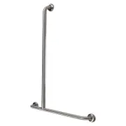 Metlam Australia 1100mm x 700mm Satin Stainless Steel Offset Left Hand Shower Grab Rail