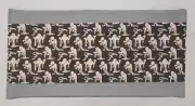 Halloween Mummies on Gray Terrycloth Bathmat