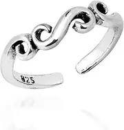 [AeraVida] Filigree Infinity Swirl .925 Sterling Silver Toe Ring or Pinky Ring