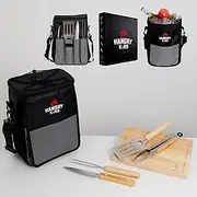 [Hangry King] The Knight BBQ Grill Set, Cooler, Knife, Fork, Tongs, Spatula, Cutting Board, Barbeque kit, barbaque Outdoor Tools, Grilling Accessories, Barbecue Utensils, grillers Gift idea