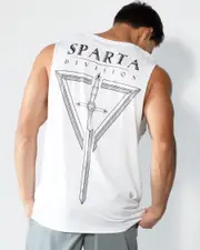 [Sparta] Sparta Men's Scabbard Muscle Tank Top in White Size Small S White