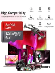 128GB Sandisk Ultra MicroSD works with Wyze cam v3 Pro/Outdoor v2 Smart Cams x2