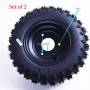 2x Rear Wheel Tyre + Rim 4.1-6 Inch Quad Bike ATV Mowers Kids Go Kart Cart Buggy