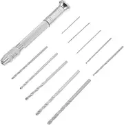 Manual Nail Drill Set Metal Nail Hand Drill Safety Bits for Nail Drill Nail Piercing Tool Nail Art Piercing Tools Hand Nail Drill Bit