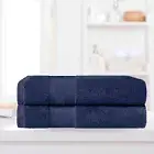 2 Piece Luxury Turkish Cotton Solid Ultra Plush Quick Drying Bath Sheets Set