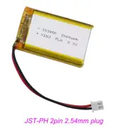 3.7V 2000mAh 7.4Wh Li Battery Li-po 103450 JST 2pin 2.54mm For GPS PSP Tablet PC