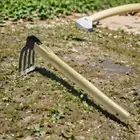 4-Claw Rake Garden Hand Rake Tool with Wooden Handle Agricultural Garden Tools A