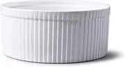 WM Bartleet & Sons 1750 T179 Traditional Porcelain Professional Soufflé Dish, 22cm Diameter, 2.5 LTR Capacity – White