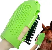 [Generic] Double-sided Horse Brush, Dense Bristle Scrubber, Gentle Animal Grooming Tool 16.5x13.5x2.5cm/6.5x5.31x0.98 Inches Comfortable Grip/Easy To Use For Bathing Washing Shedding