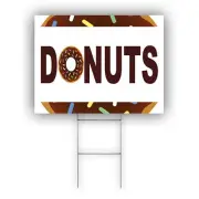 Donuts Advertising Cup Cake or Mini Donuts Bakery Shop Coroplast Yard Sign