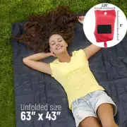 63"x43" Waterproof Picnic Mat Blanket Picnic Beach Blanket Sand & WaterProof