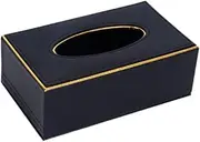 DimyFew Tissue Box Minimalist Facial Tissue Holder Rectangular Napkin Box for Home Dining Room, Black