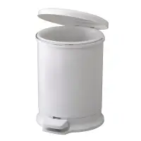 在飛比找博客來優惠-日本RISU｜(H&H系列)圓筒造型踩踏垃圾桶 10L 灰白
