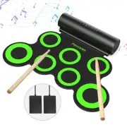 Electronic Drum Set, Roll Up Drum Practice Pad Midi Drum Kit with Headphone J...