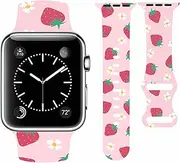 Vozehui Strap Compatible with Apple Watch Strap 40 mm 41 mm 38 mm for Men and Women Replacement Sports Strap Made of Soft Silicone with iWatch SE Series 10 9 8 7 6 5 4 3 2 1, 38mm/40mm/41mm