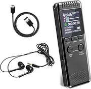 Portable Audio Recorder Sound Audio Recorder Dictaphone Recording Device for Lectures, Meetings, Interviews, Built in 32GB