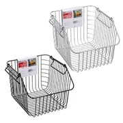 2x Boxsweden 28cm Wire Stackable/Stacking Fruits/Veggies Storage Basket Asst.