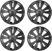 4PCS Compatible with Model 3 (2017-2023) 18 Inch Wheel Cover Knife Style Hub Cover Cap Replacement Accessories Hubcaps Design Compatible with Tesla