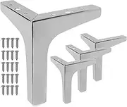 Baotkere 6.8in (7.5cm) 4pcs Metal Furniture Legs, Modern Style DIY Triangle Replacement Sofa Legs, for The Use of Bed, Cabinet, Dining Table, TV Stand