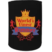 Alcohol Stubby Holder - Worlds Finest Runner - Funny Novelty Birthday Gift Joke Beer Can Bottle
