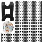 210 Pcs Triangles Clothes Hanger Connector Hooks Black Plastic Hanger Hooks H...