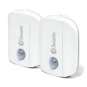 Swann PIR Motion Alarm Sensors 2 Pack Home Security, Door/Window/Driveway
