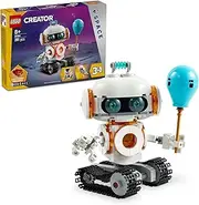 LEGO Creator 3in1 Space Robot Toy for 8+ Year Old Boys & Girls, Construction Kit Rebuilds into a Dog Animal Figure or a Kids' Toy Rocket, STEM Model Building Set 31164