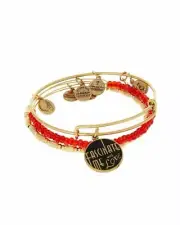 3 SET Alex and Ani CHRISTINE BEADED FASCINATE ME BRACELET WRAP A14RLL34RG RARE