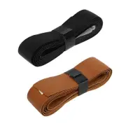 (Brown)Tennis Racket Grip Tape Leather Badminton Racket Overgrip Tape WT