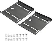 2pcs 2.5" to 3.5" Hard Drive Bracket - Metal SSD Mounting Adapter Desktop Hard Drive Bracket Black